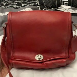 Vintage red Coach crossbody